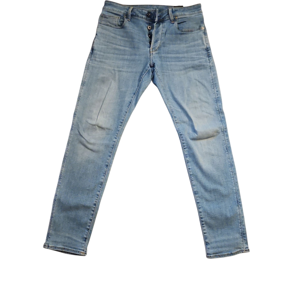 G-Star 3301 Men's Light Blue Slim Jeans (Button Fly) Size 29x30